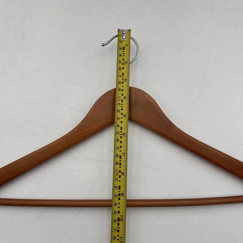 Lot Of 10 Beautiful Wood Hangers For Pants And Or Suits